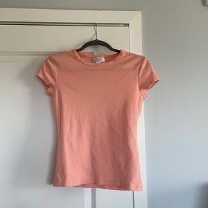 Ann Taylor LOFT 100% cotton coral tshirt Small